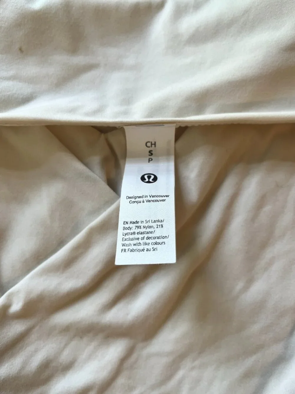 Lululemon Wundermost Ultra-Soft Nulu Wrap-Front Long-Sleeve Bodysuit Cream - Siz